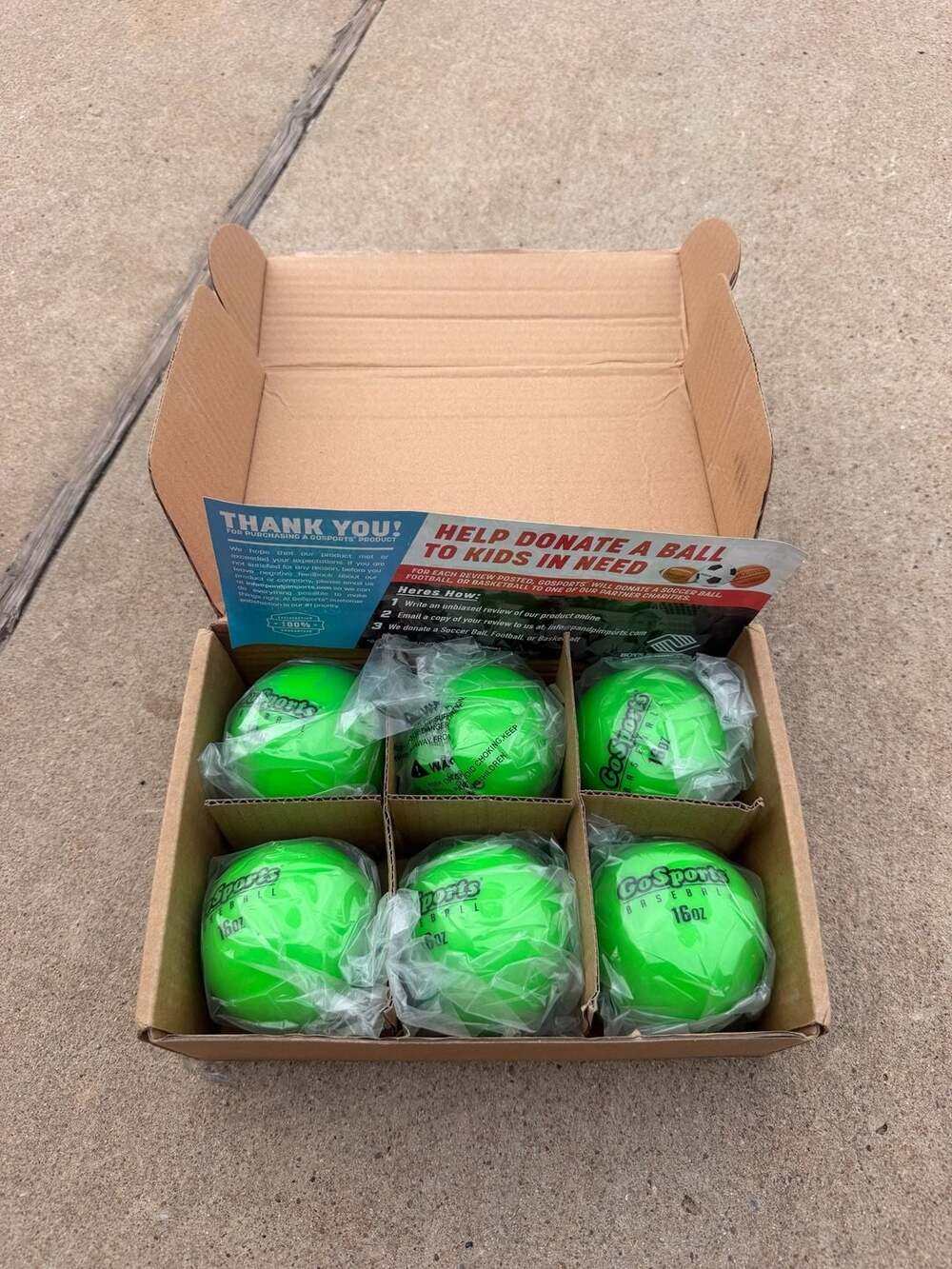 GoSports 16oz Weighted Training Balls 6-Pack for Baseball/Softball